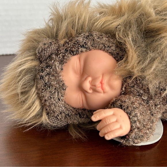 Anne Geddes Sleeping Baby Hedgehog Stuffie Plush Doll with Tags - Picture 3 of 13
